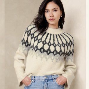 Fair Isle Mock Turtleneck Sweater